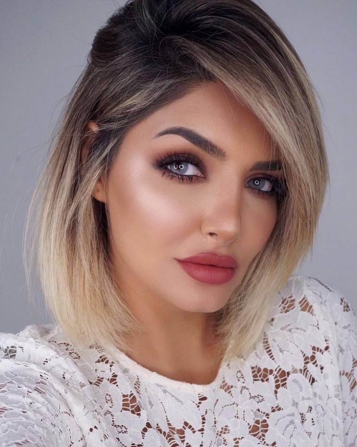 Ombre em um bob square com uma extensão de 305 fotos