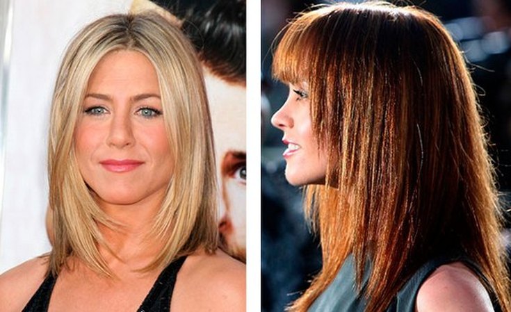 (+165 fotos) Corte de cabelo em cascata dupla para cabelos escuros de comprimento médio