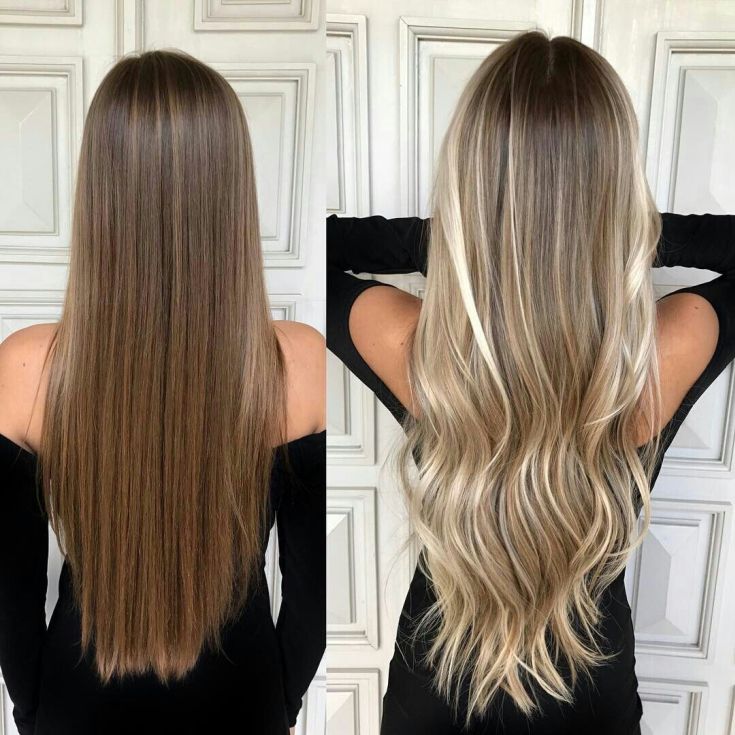 Balayage para cabelos loiros compridos