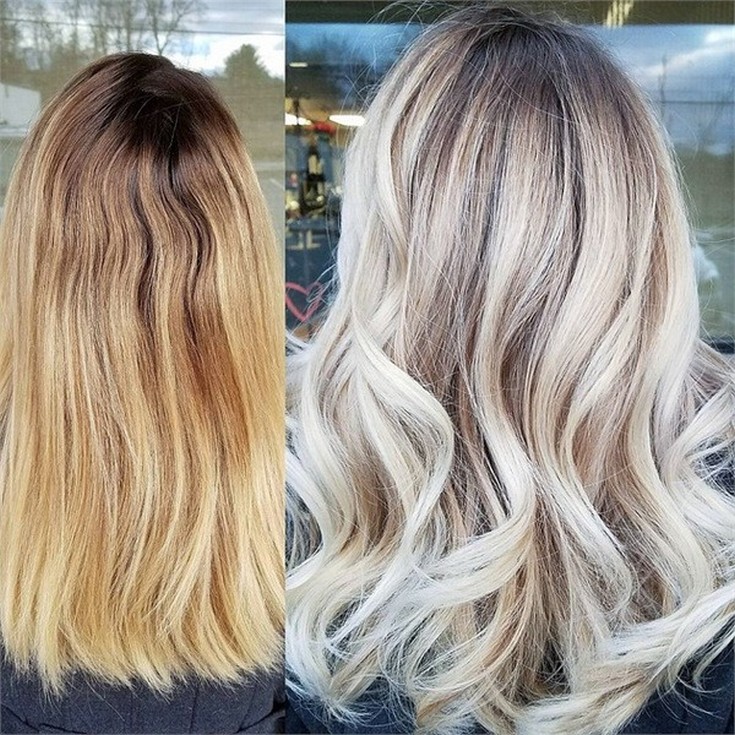 Shatush manchando fotos antes e depois