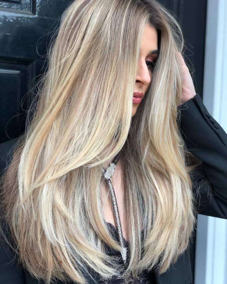 Balayage para cabelos loiros compridos