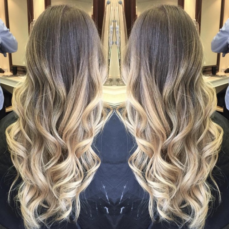 Balayage para cabelos loiros compridos