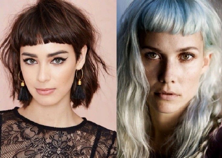 (+150 foto) Corte de cabelo em cascata para cabelos longos com franja