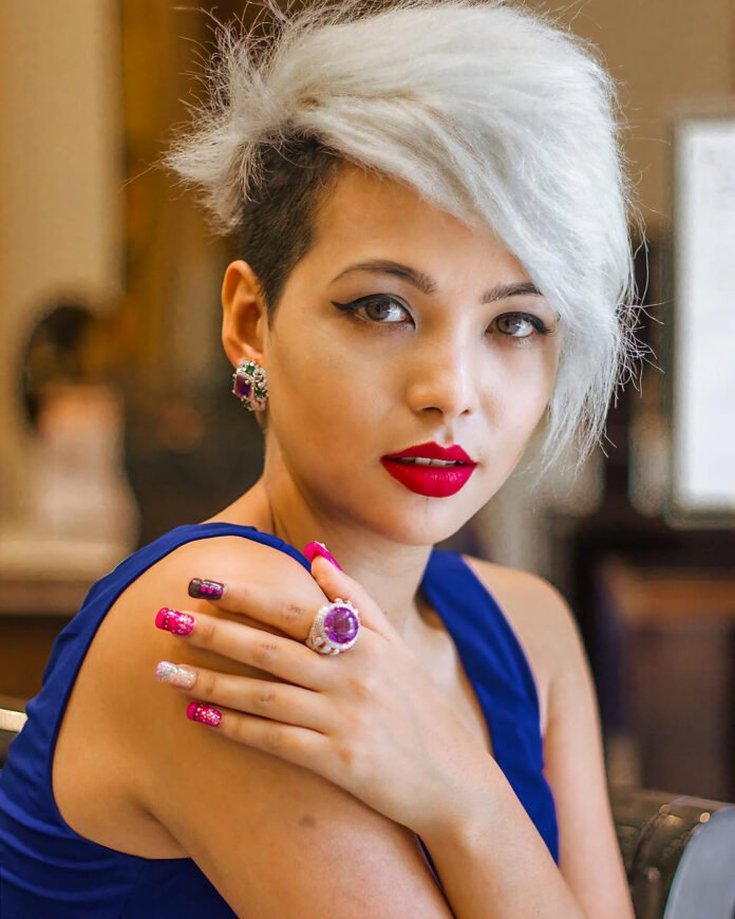 (+210 fotos) Corte de cabelo de duende para rosto redondo