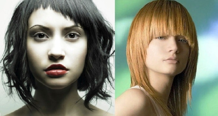 (+150 foto) Corte de cabelo em cascata para cabelos longos com franja