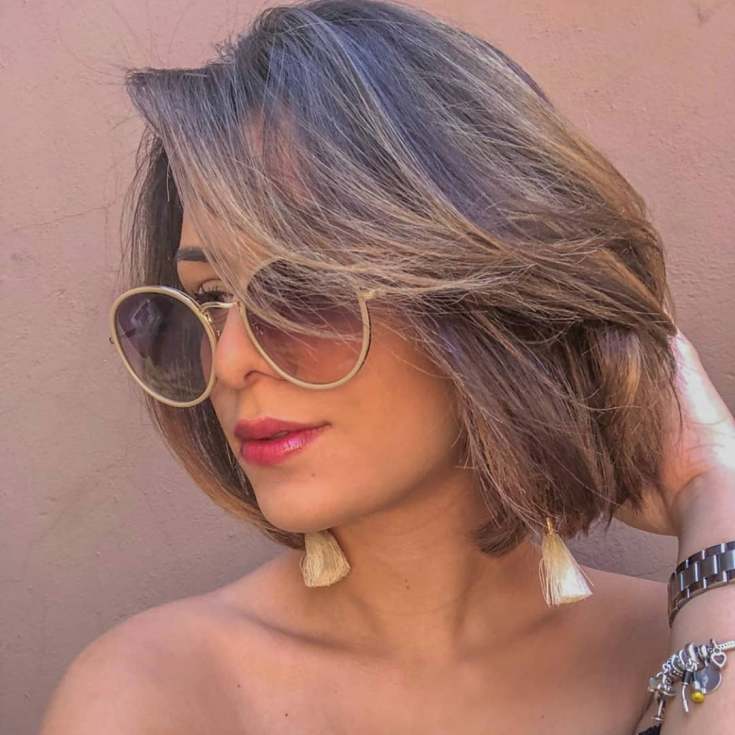 Bob Kare com franja oblíqua 240 fotos