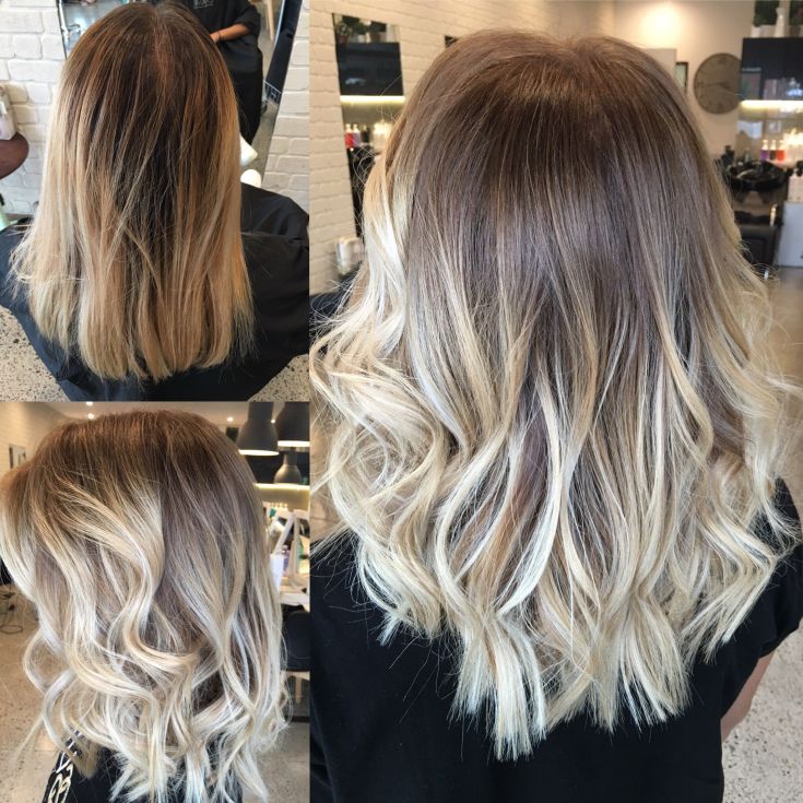 (+201 fotos) Balayage em cabelo castanho claro de comprimento médio