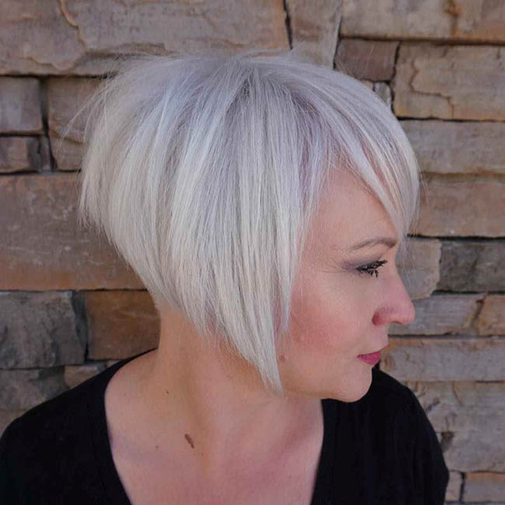 Bob Kare com franja oblíqua 240 fotos