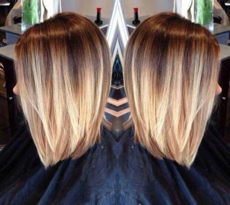 Ombre em um bob square com uma extensão de 305 fotos