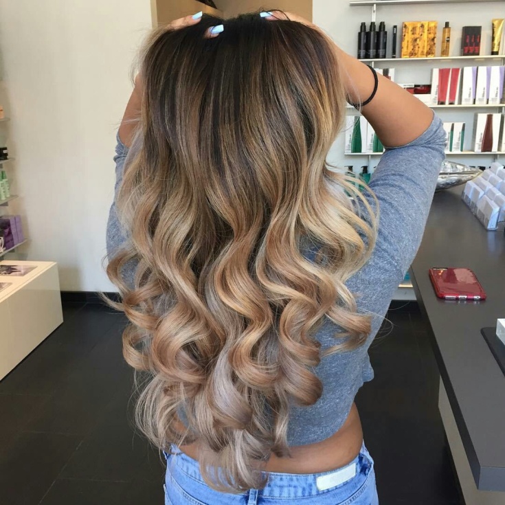 Balayage para cabelos loiros compridos
