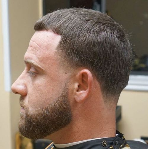 César corte de cabelo com transição suave