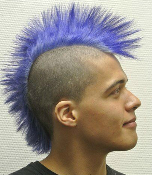 Mohawk com franja comprida