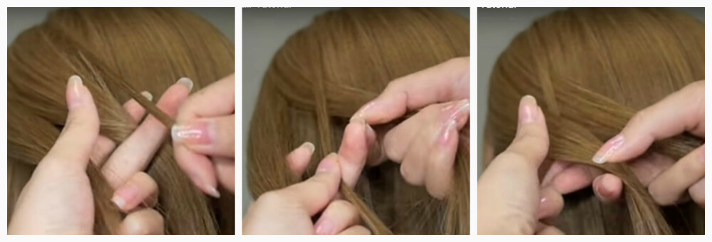 Trança a céu aberto com laços