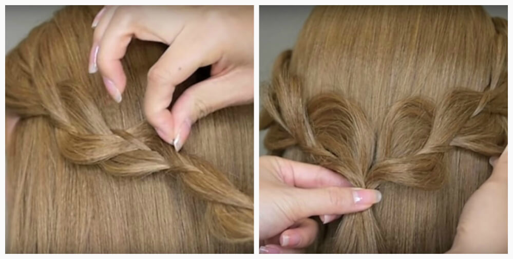 Trança a céu aberto com laços