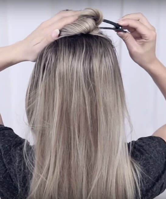  Trança a céu aberto com uma flor passo a passo