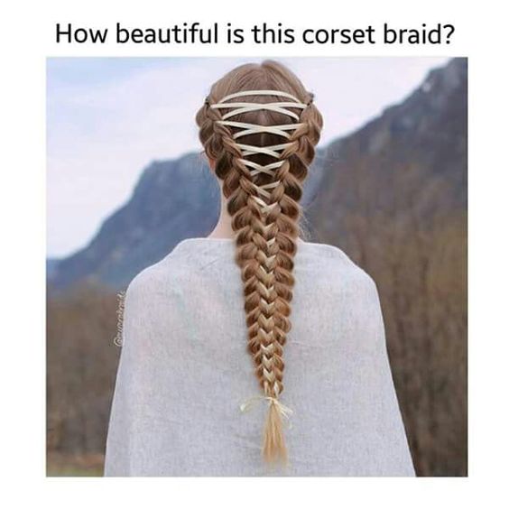  Trança francesa com fita