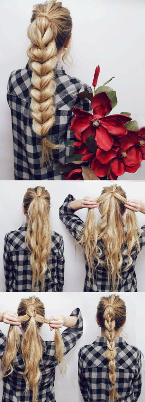 Trança elástica passo a passo