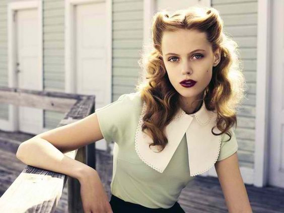 Penteados de pin-up para cabelos longos