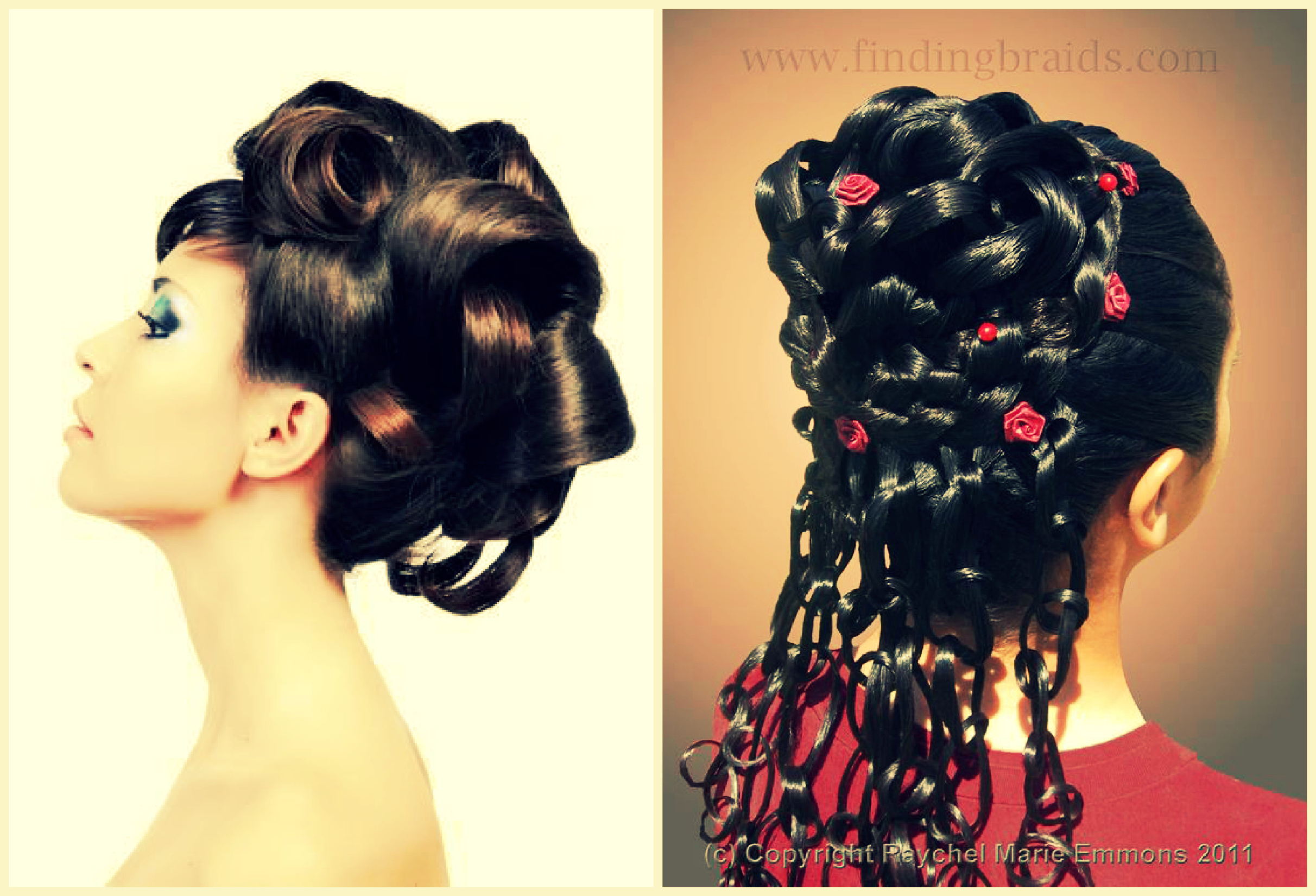 Penteados noturnos à base de bouclie