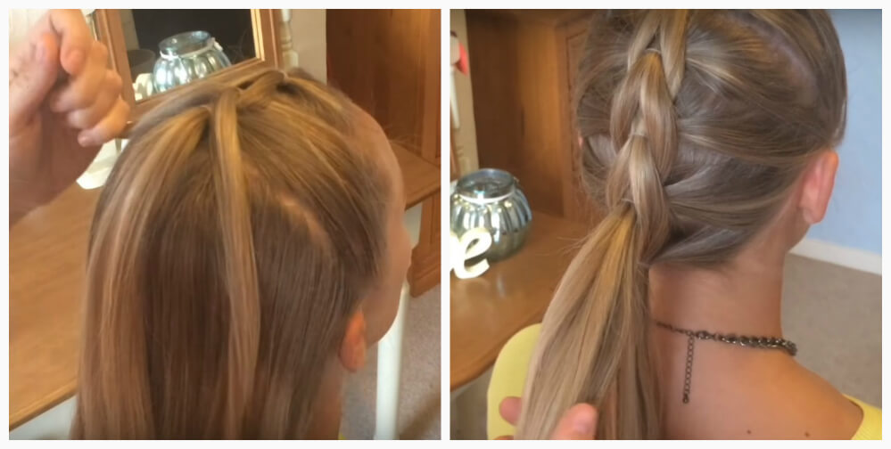 trança com elástico