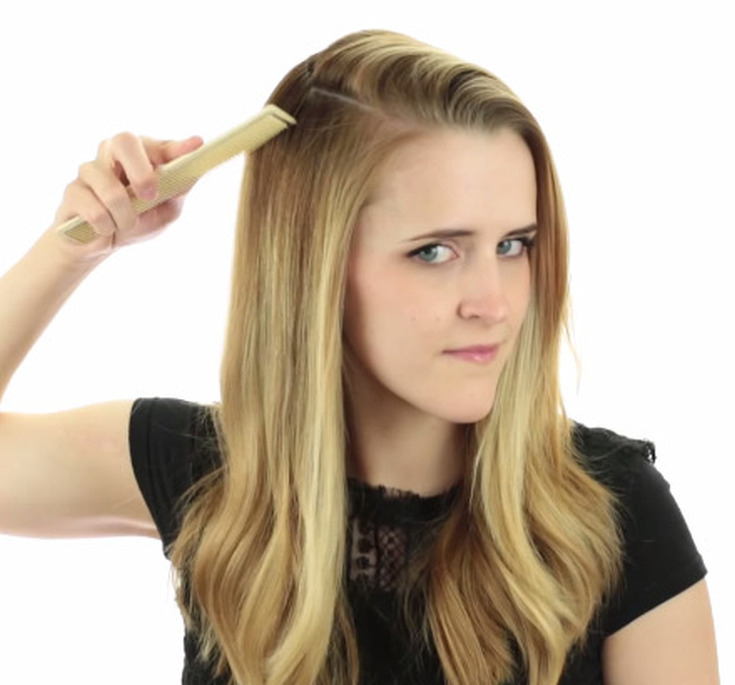 (+165 fotos) Faixa de cabelo em rabo de cavalo com cabelo solto (instruções passo a passo para fotos)