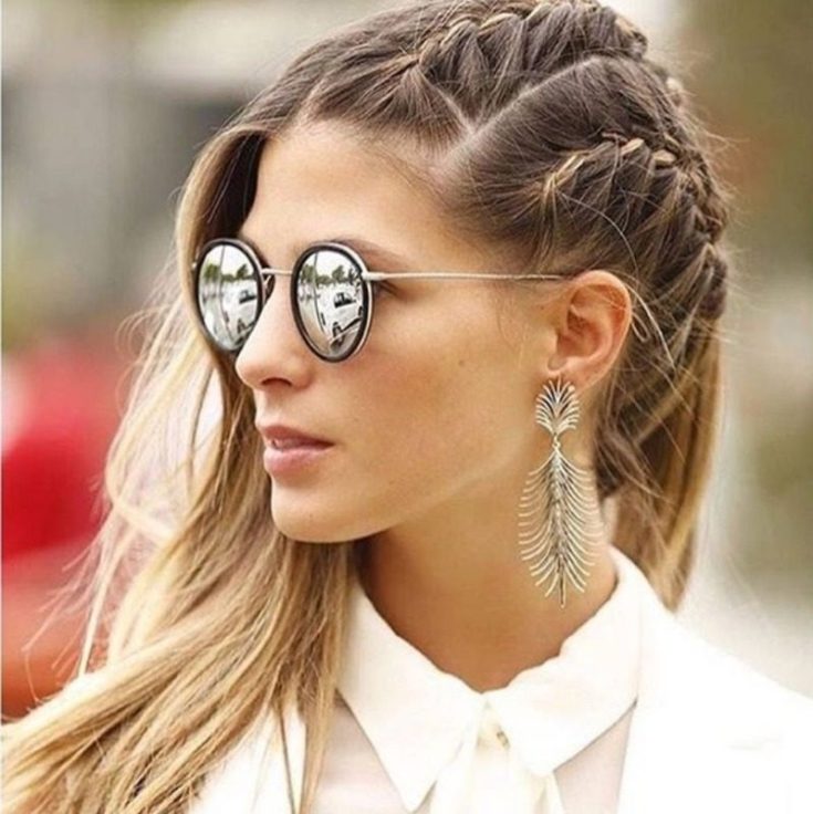 (+165 fotos) Faixa de cabelo em rabo de cavalo com cabelo solto (instruções passo a passo para fotos)