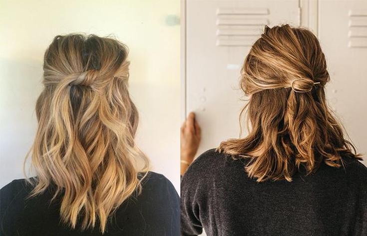 Penteados tópicos simples para cabelos preguiçosos de médio a longo