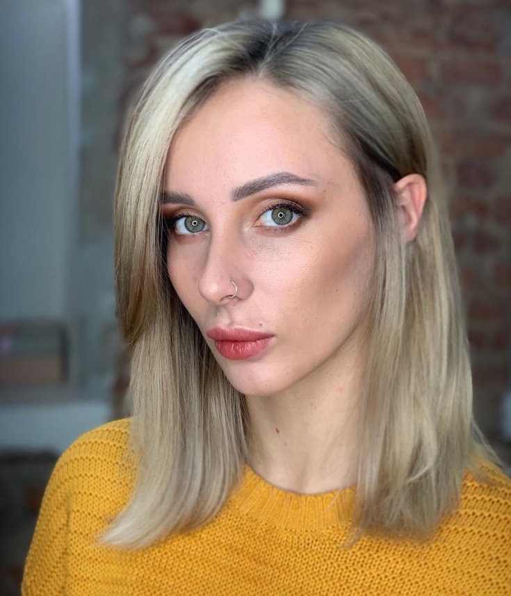 Cabelo castanho claro para cabelo curto