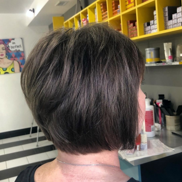 Cabelo castanho claro para cabelo curto