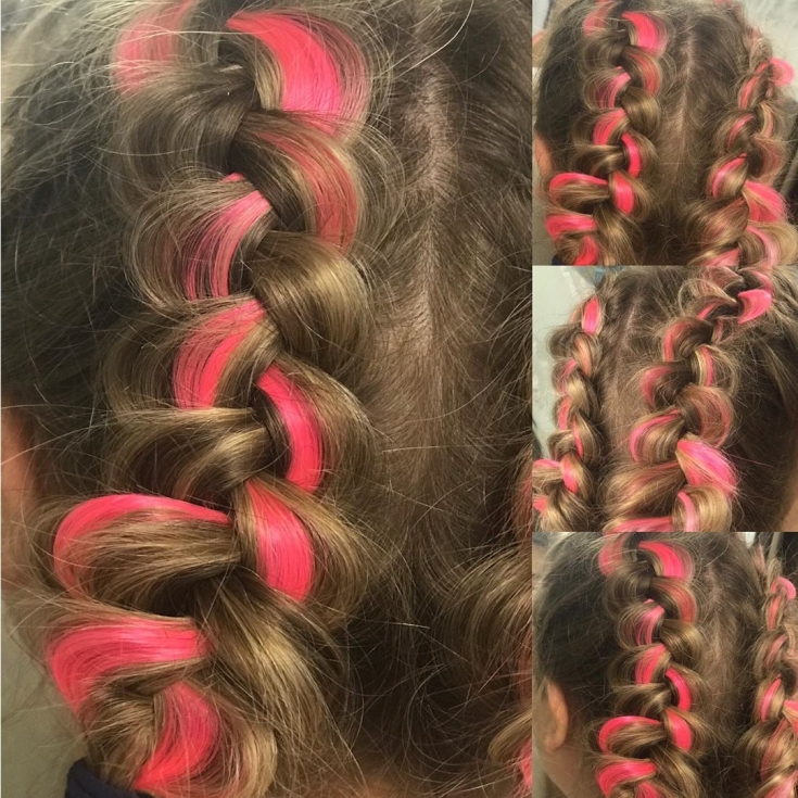 Cabelo loiro rosa