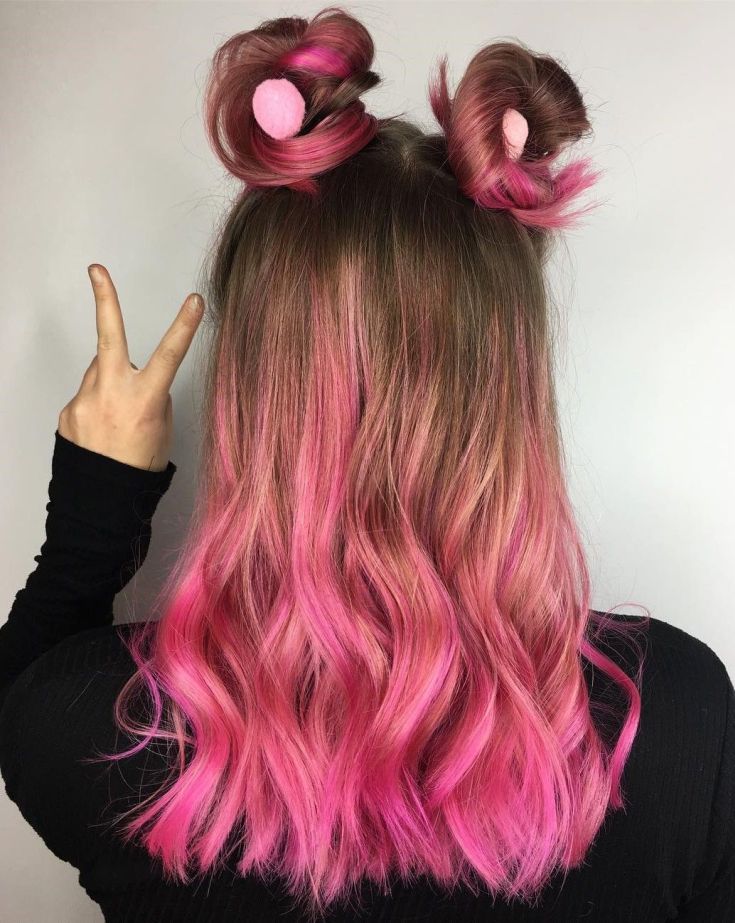 (+135 foto) Pinte o cabelo da criança de rosa