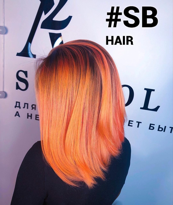 Cabelo preto e ruivo