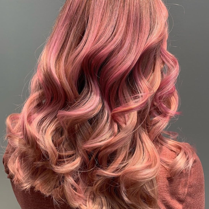 Cabelo ouro rosa
