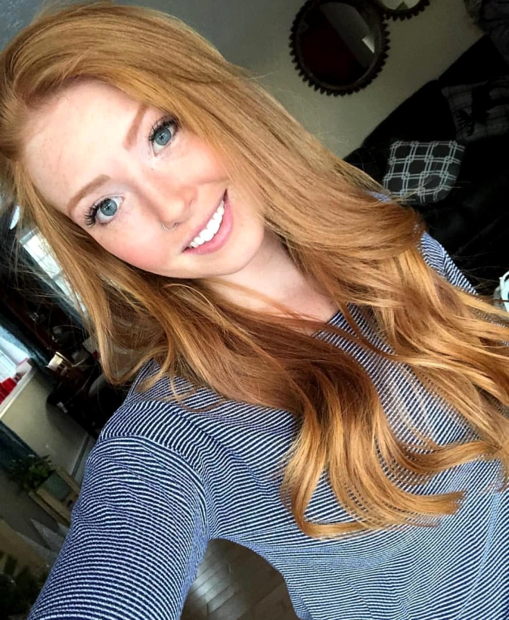 Cabelo ruivo para olhos azuis