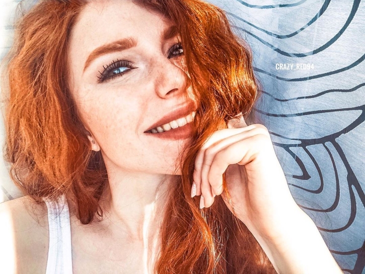 Cabelo ruivo para olhos azuis