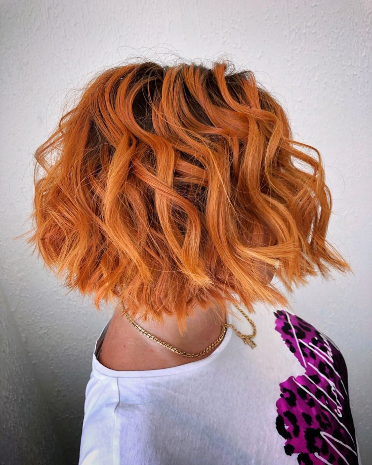 Cabelo preto e ruivo