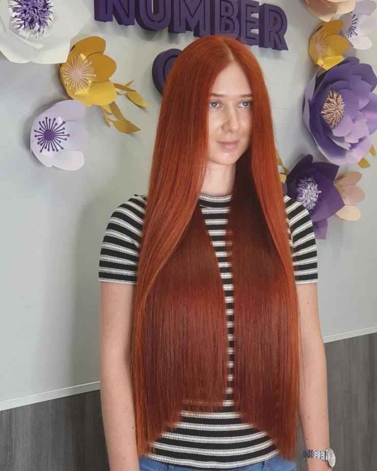 Cabelo ruivo para olhos azuis