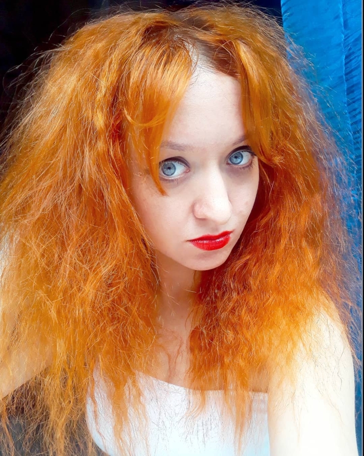 Cabelo ruivo para olhos azuis