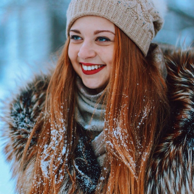 Cabelo ruivo para olhos azuis