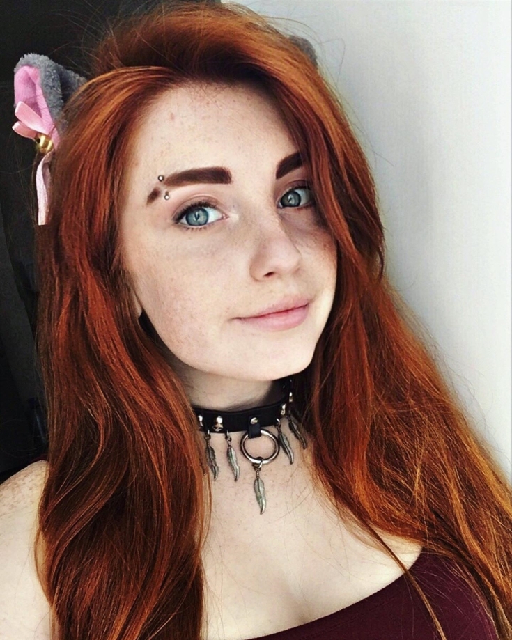 Cabelo ruivo para olhos azuis