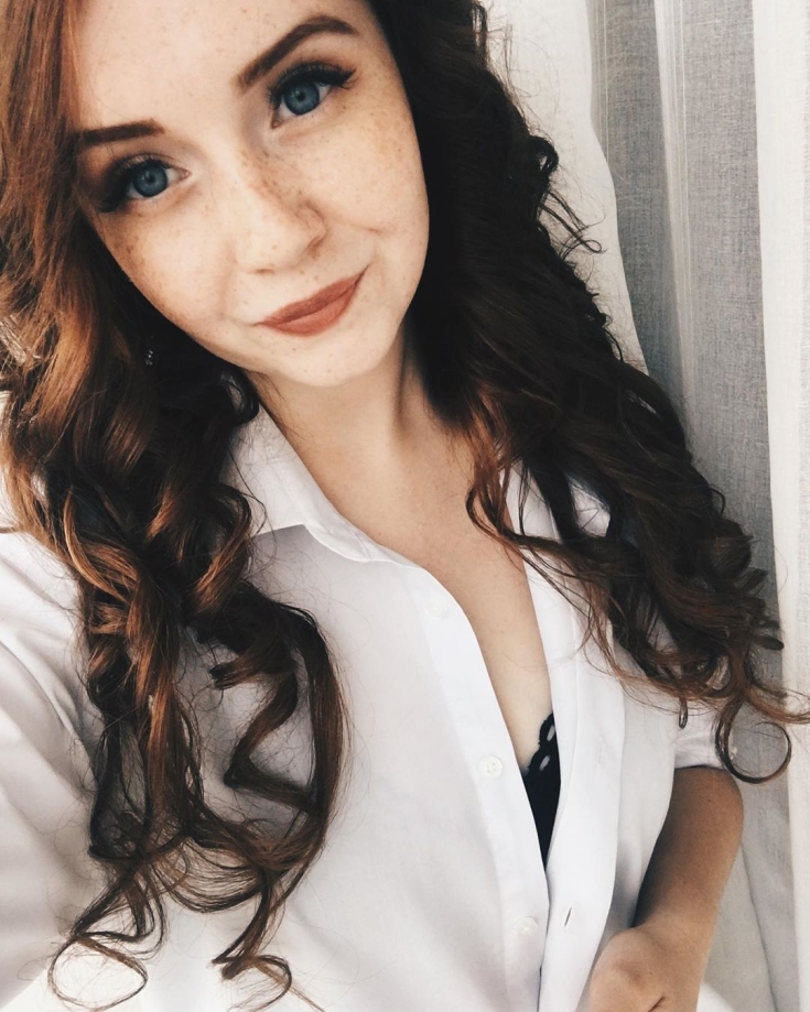 Cabelo preto e ruivo