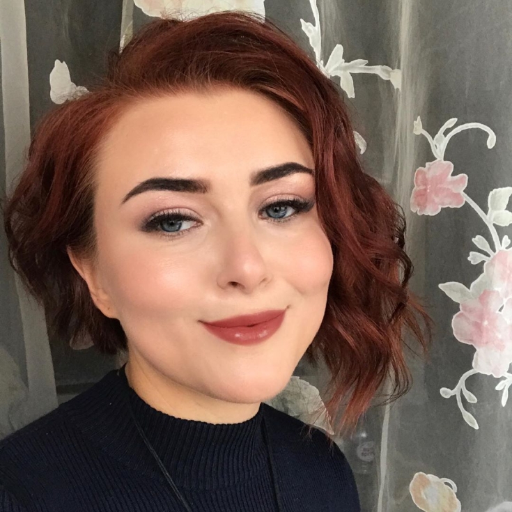 Cabelo ruivo para olhos azuis