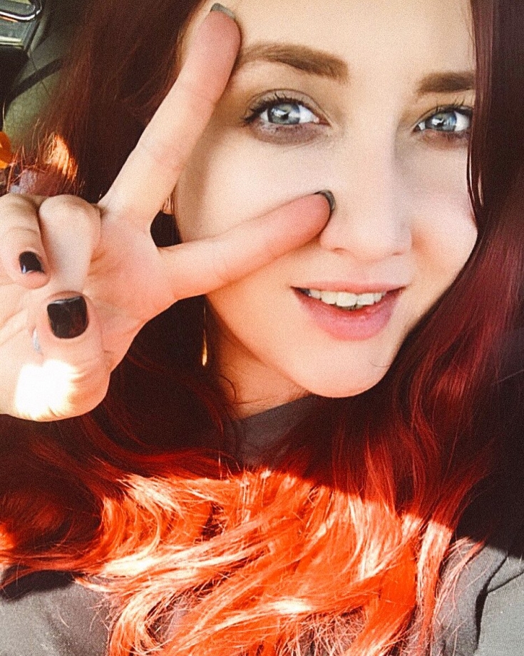 Cabelo ruivo para olhos azuis