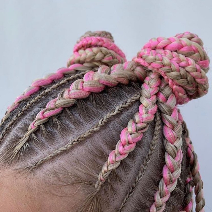 Cor do cabelo loiro rosa