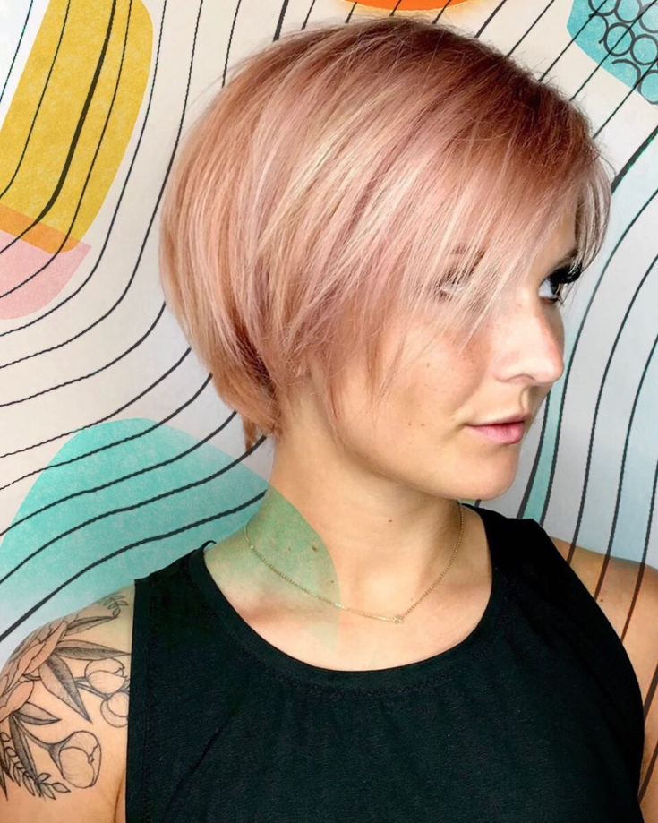 Cor do cabelo loiro rosa