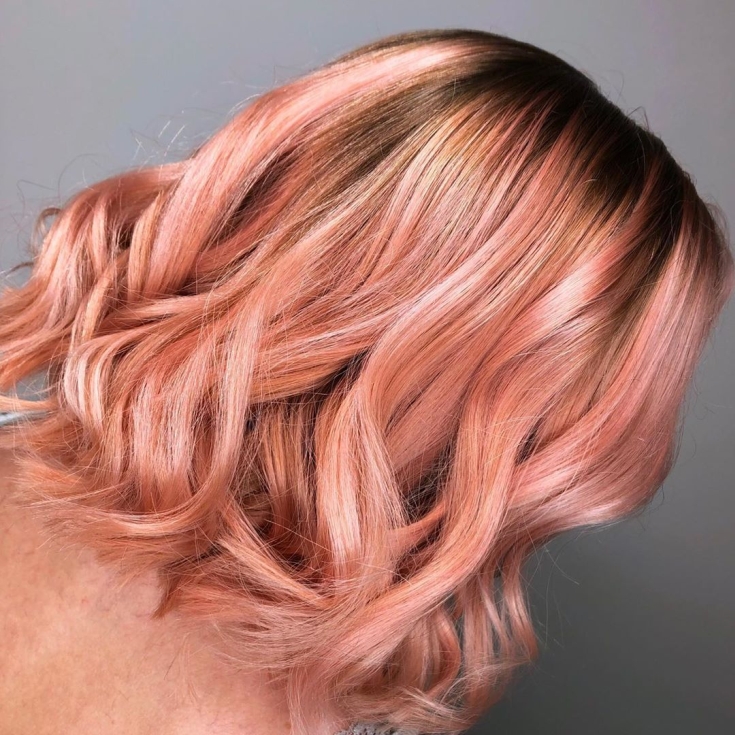 Cabelo ouro rosa