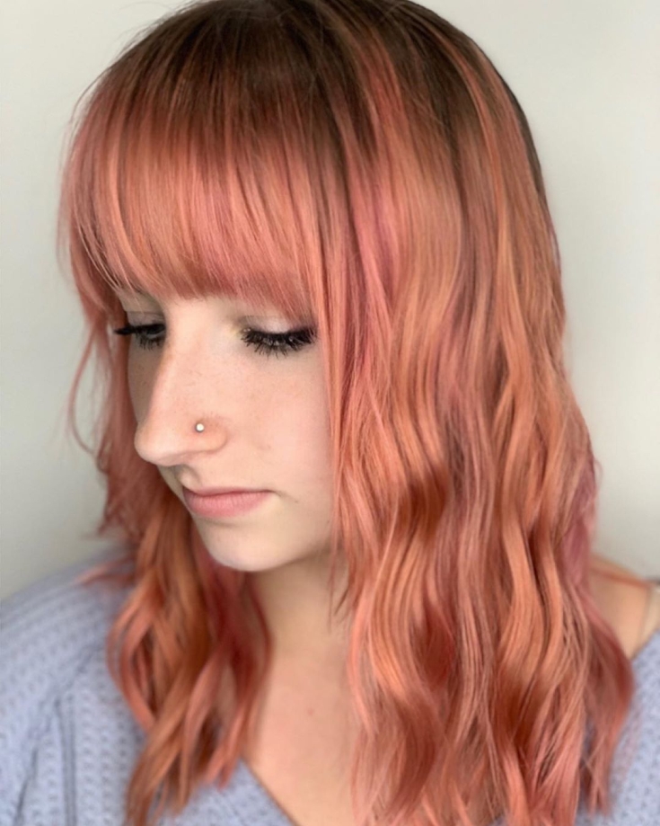 Cabelo ouro rosa