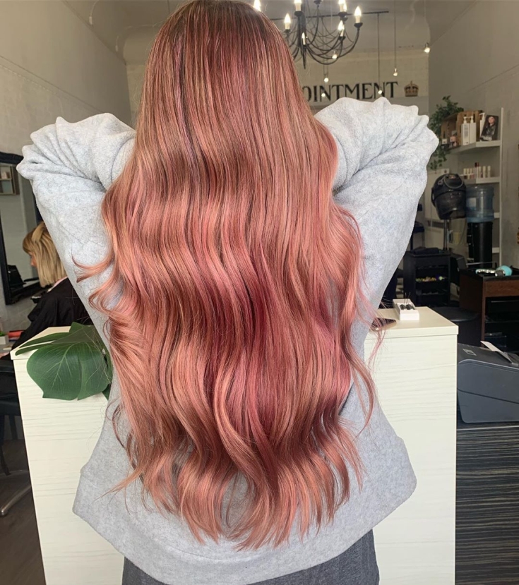 Cabelo rosa pérola