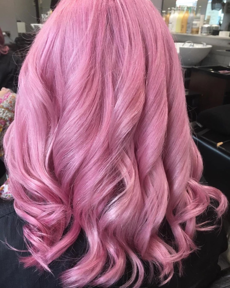 Cor do cabelo loiro rosa
