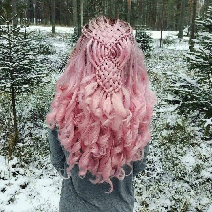 Cor do cabelo loiro rosa